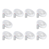 10 Pack Foco Led 30w Ventilador Control Remoto Luz Blanca Luz Blanco Frío