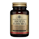 Solgar - Biotina 10,000 Mcg Cápsulas Vegetales
