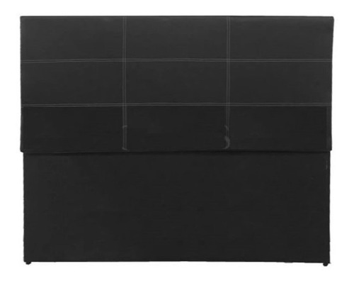 Respaldo De Cama Mezanek Pampa 150cm X 120cm Cuero Sintético Negro