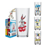 Copo Vidro Desenho Looney Tunes Licenciado Nadir Luxuoso