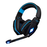 Diadema Gamer G4000 Kotion Each Azul + Micrófono - Luces Led