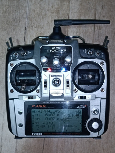 Rádio Futaba 10ch 2.4 Fasst Aeromodelo Helicóptero Drone 7c 