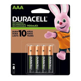 Bateria Duracell Aaa Recargable 900 Mah Paquete Con 4 Pilas