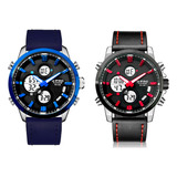 Reloj G-force Original Al163 Digital Cuero Hombre + Estuche