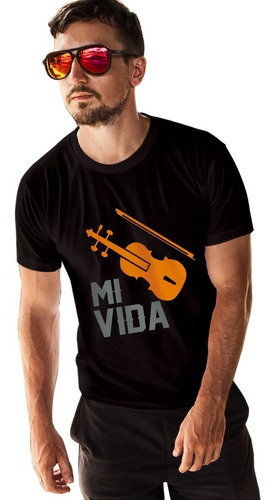 Ropa De Caballero Camiseta Negra Para Violinistas Modelo Nue