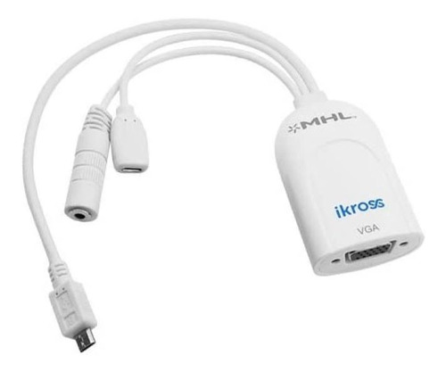 Ikross Micro Usb Macho A Vga Hembra Adaptador 