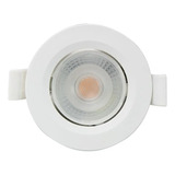 Spot Led 3w Redondo Embutir 3500k Branco Quente Direcionavel