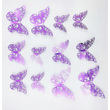 Mariposas Decorativas 3d Papel Pared Fucsia Troquel Rosas