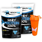 Kit 2x Whey 100% Healttime + Brinde