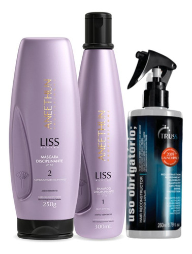 Kit Shampoo E Máscara Aneethun Liss + Uso Obrigatório Truss