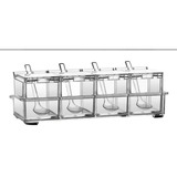 Set 4 Especiero Condimentero Frasco Organizador Multiuso X L