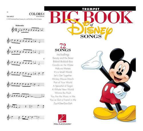 Partitura Trompeta Disney 72 Songs Trumpet Digital