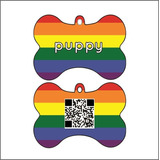 Placa Identificación Qr Para Perro Con Mapa