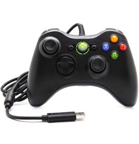 Controle Com Fio Xbox 360 Pc Computador 2 Metros Cabo Usb