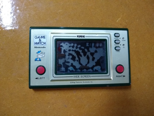 Nintendo Game E Watch Jogo Popeye Original Anos 80 Mini Game