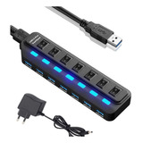 Hub Usb 3.0, Divisor Usb Hub De 7 Puertos