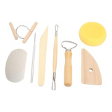 Kit Modelado 8 Pzs Esculpir Ceramica, Arcilla, Fondant