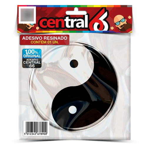 Kit 4 Adesivos Resinado Universal Ying Yang