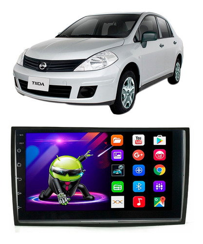 Kit Multimidia Android Tiida 2010 A 2014 7 Polegadas Tv Gps