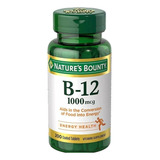 Nature's Bounty Vitamina B12 1000 Mcg 200 Tabletas Sabor Sin Sabor