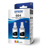 Pack De Botellas Tintas Epson T544 Ecotank - 2 Unidades, Neg