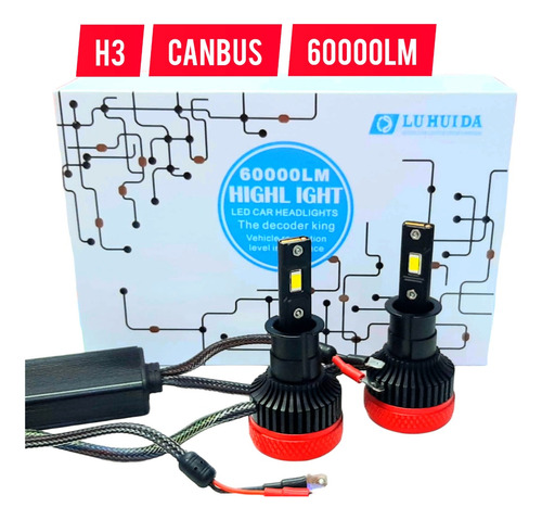 Bombillos Luces Led Luz Blanca H3 Tecnología 2024-60.000 Lm