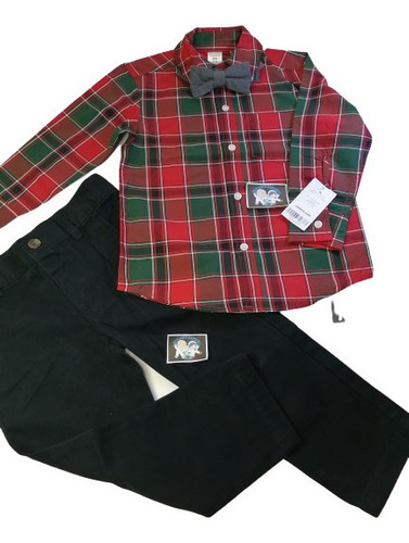 Conjunto Carter's Elegante, Camisa, Corbatin Y Pantalón 2t. 