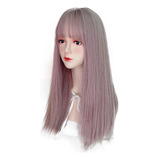 Peluca De Pelo Largo Y Liso  Color Gris  De Cospaly Wigs  Pa