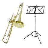 Kit Trombone Pisto Tenor Tb200pd + Estante De Partitura S2