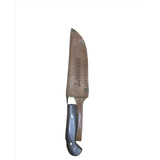 Cuchillo Asado Parrila Artesanal Acero + Funda Cuero Vacuno