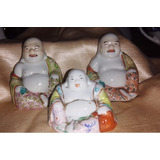 Antiguo Combo 3 Figuras Buda Porcelana. Envio Gratis
