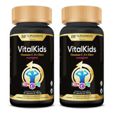 2x Vitalkids Vitamina C D Zinco Infantil 30caps Mastigavel