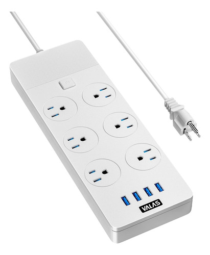 Extension Electrica Multicontacos Con 4 Conexiones Usb