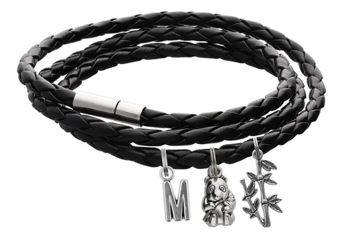 Pulsera Panda Oso Bambú Brazalete Dije Animal Panda Letra