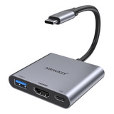 Adaptador Multipuerto Usb C A Hdmi Con Salida Hdmi 4k, Conve