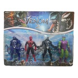 Blister X4 Personajes Venom 2 Articulados - Spiderman Duende