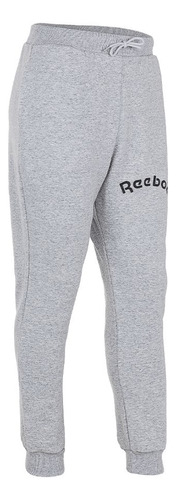 Pantalon Reebok Training Hombre Arch Logo Gris Melange