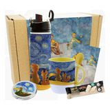Kit De Regalo Principito Van Gogh/espejo/mug Cuchara/botella