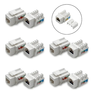 10 Conectores Rj45 Jack Keystone Cat6 Hembra De 90 Grados | MercadoLibre