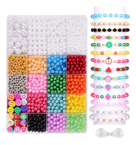 Set De Cuentas De Sirena 1672 Pcs Diy Hacer Pulsera Collar