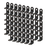60 Soportes Angular En Forma L Para Muebles 12x12mm Negro