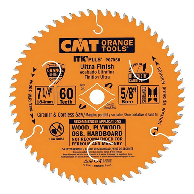 Disco Cmt Para Sierra Circular 7-1\u002F4 60 Dientes Melamina | Envío gratis