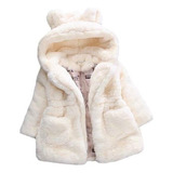 Chaqueta Con Orejas Y Capucha Con Forro Polar Para Niñas