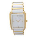 Reloj Dmario Cs5150l-s Mujer Cristal Zafiro 100% Original 