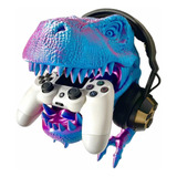 Porta Audífonos Gamer Y Joystick Dinosaririo T-rex