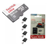 4 Uni Sandisk Ultra Microsd 64gb Class10 Memory Card 100mb/s