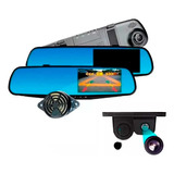 Espejo Retrovisor Dvr Sensor Y Camara Reversa Logo Mitsubish