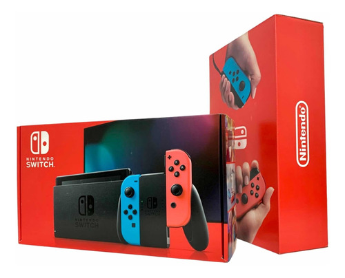 Console Nintendo Switch Neon Azul/vermelho 32gb Novo C/ Nfe