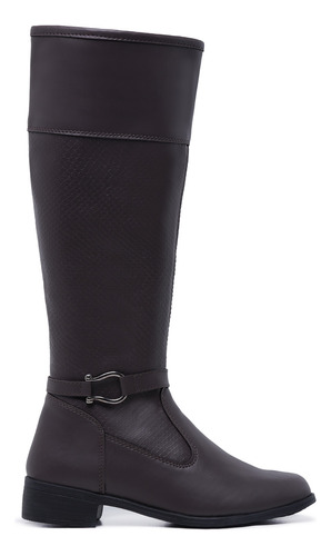 Bota Coturno Montaria C/ Ziper Lateral Inverno Feminina Full