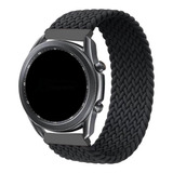 Pulseira 22mm Nylon Trançada Infinito Para Amazfit Gtr 47mm Cor Preto [tam. M] (pulso 185 Até 195mm)